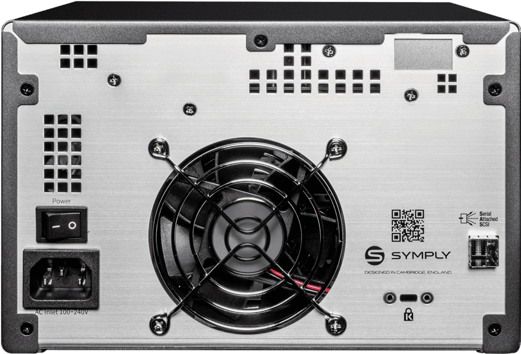 SymplyPRO SAS LTO drive desktop - rear view
