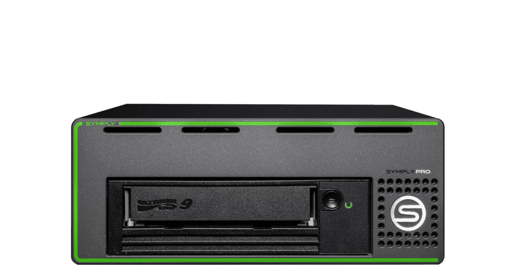 SymplyPRO Thunderbolt desktop LTO tape drive half-height - front view