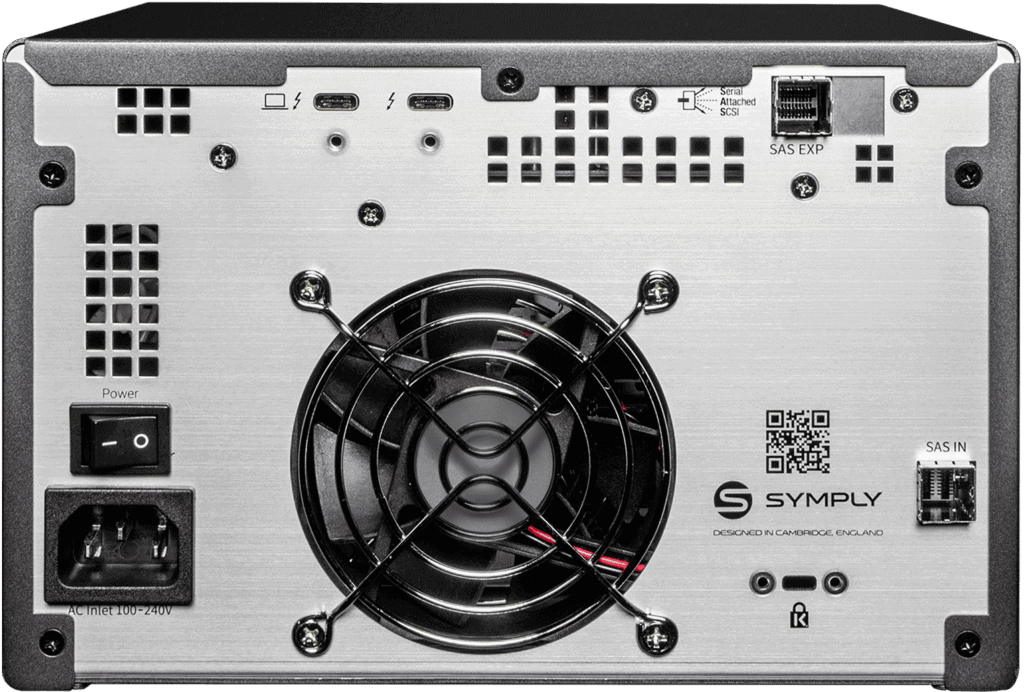SymplyPRO Thunderbolt Desktop LTO Tape drive - rear view
